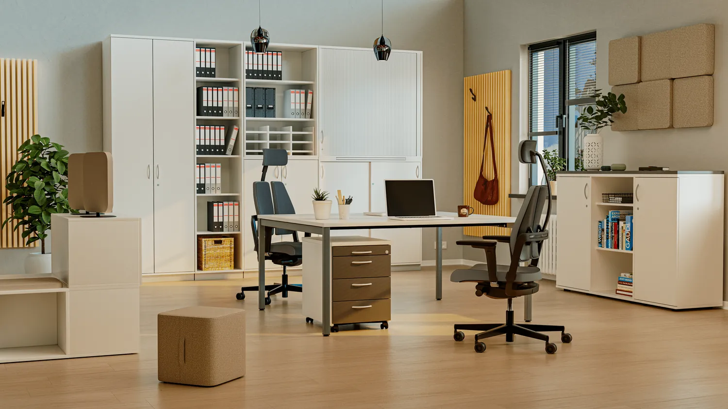 Büromöbel: Schränke, Sideboards und Arbeitsplätze